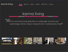 Tablet Screenshot of karmaliving.com
